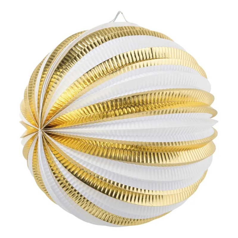 Xenos Lampionnen|Bruiloft-Lampion wit/goud - diverse varianten - ⌀25 cm
