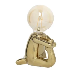 Happy at home by Sanny Tafellampen-Lampje yoga - goud - 18x12.8x9.6 cm -