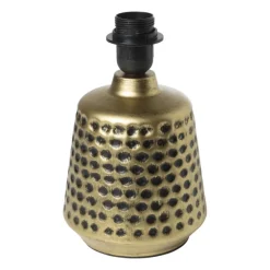 Xenos Lampenvoeten-Lampvoet - gehamerd goud - ø15x24 cm