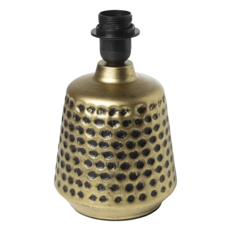 Xenos Lampenvoeten-Lampvoet - gehamerd goud - ø15x24 cm