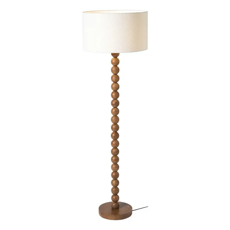 Xenos Kerstcadeaus|Staande Lampen-Lampvoet bollen hoog - bruin - ø25x130 cm