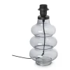 Xenos Lampenvoeten-Lampvoet ribbel - grijs - ø14.5x31.5 cm