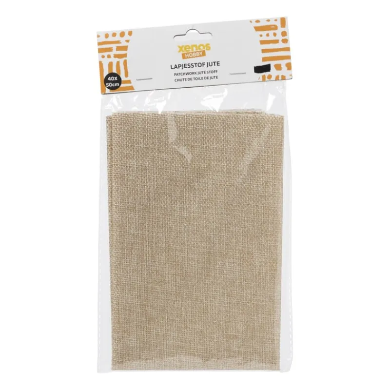 Xenos Knutselspullen-Lapjesstof polyester - bruin - 50x40 cm