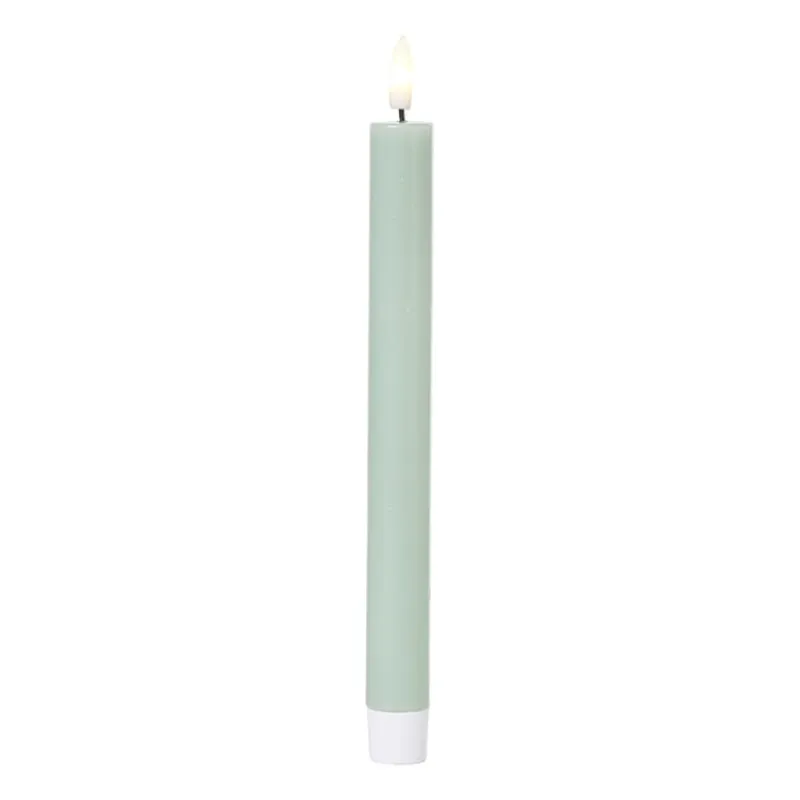 Xenos Led Kaarsen-LED dinerkaars - groen - ø2.2x24.5 cm