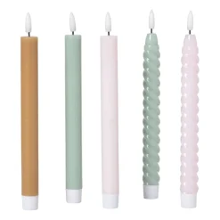 Xenos Led Kaarsen-LED dinerkaars - paars - ø2.2x24.5 cm