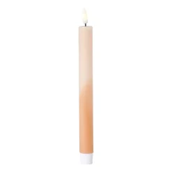 Xenos Led Kaarsen-LED dinerkaars duo - bruin/beige - ø2.2x24.5 cm