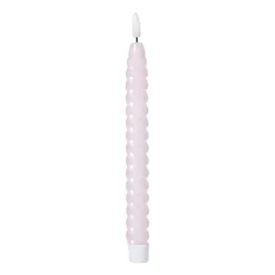 Xenos Led Kaarsen-LED dinerkaars twist smal - paars - ø2.5x24.5 cm
