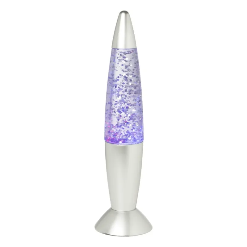 Xenos Kerstcadeaus|Led Lampen-LED glitterlamp - ø9.5x36 cm