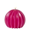 Xenos Led Kaarsen-LED kaars bol - roze - ø7.5x6 cm