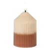 Xenos Led Kaarsen-LED kaars duo - beige/bruin - ø7x10 cm