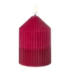 Xenos Kerstcadeaus|Led Kaarsen-LED kaars duo - roze/paars - ø7x10 cm
