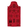 Xenos Kersthuisjes-LED kersthuisje vilt - rood - 11.3x5.8x4.3 cm