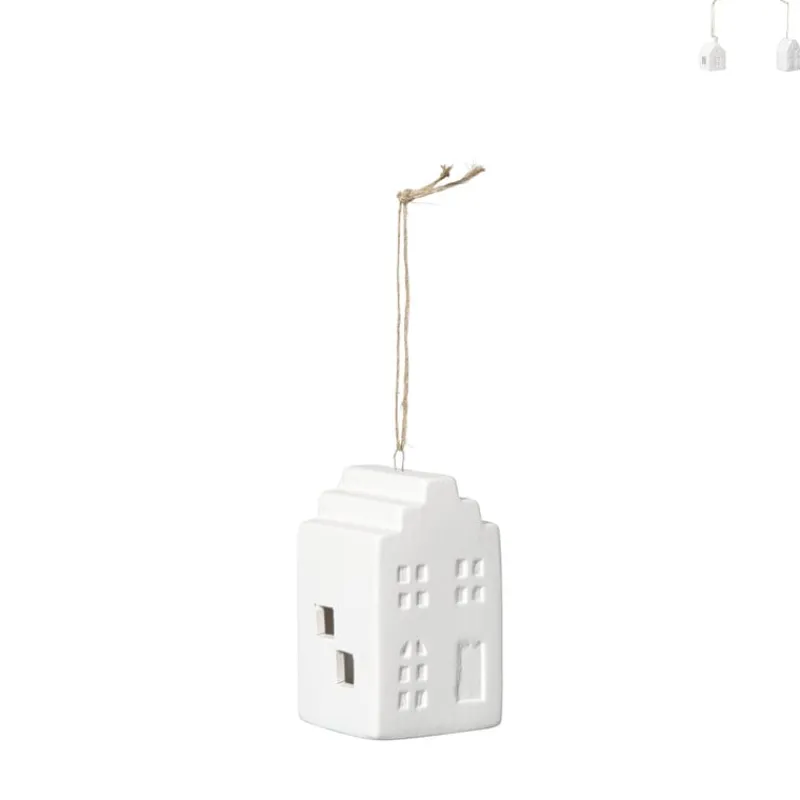 Xenos Kerstcadeaus|Kerstverlichting-LED kersthuisje wit - 7.5x4.5x4.5 cm - diverse varianten
