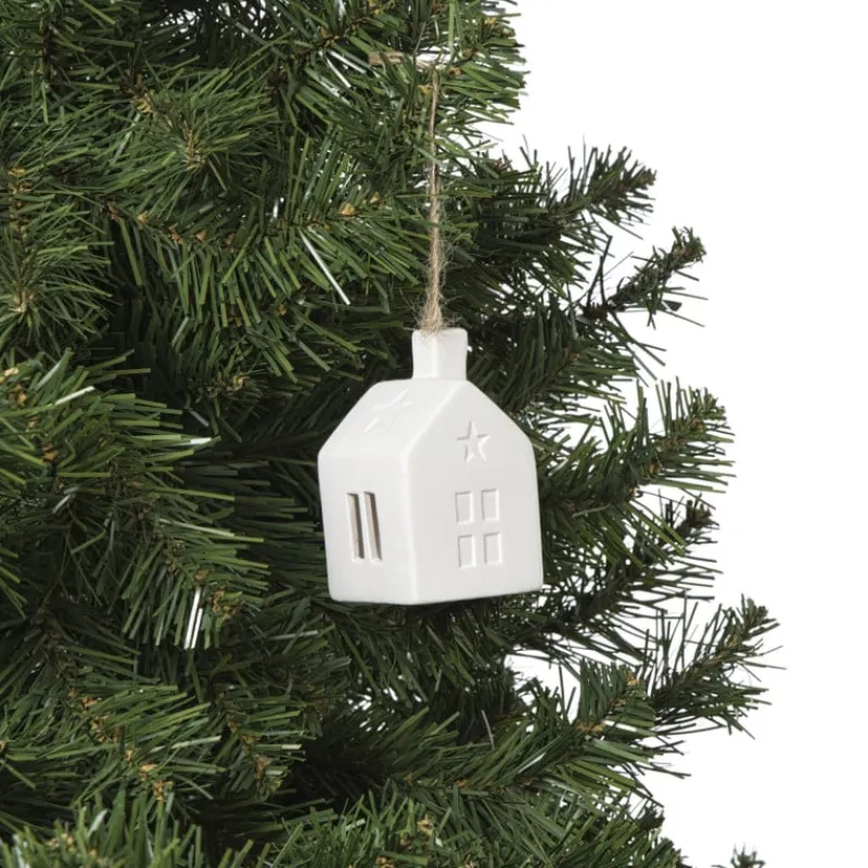 Xenos Kerstcadeaus|Kerstverlichting-LED kersthuisje wit - 7.5x4.5x4.5 cm - diverse varianten