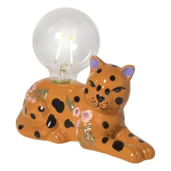 Xenos Tafellampen-LED lamp tijger - multikleur - 12.5x18.5x9 cm