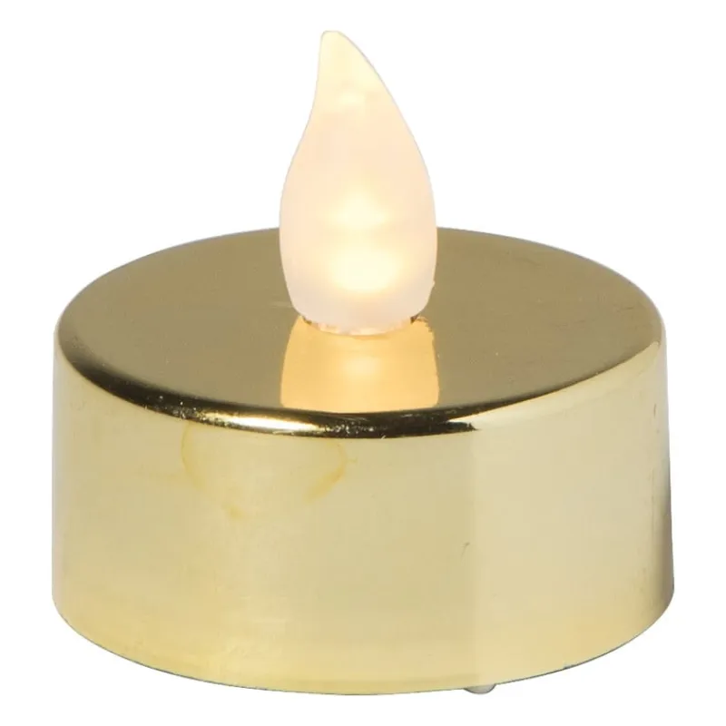 Xenos Led Kaarsen-LED waxinelichten - goud - set van 5