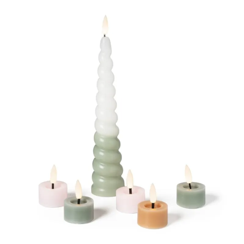 Xenos Led Kaarsen-LED waxinelichten - roze - set van 3
