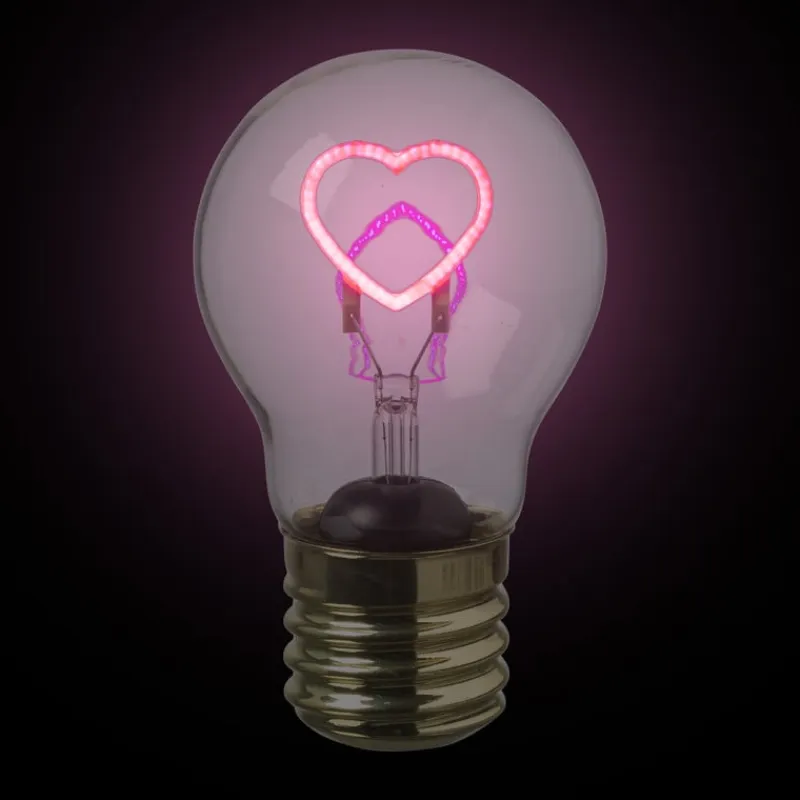Xenos Kerstcadeaus|Led Lampen-Ledlamp hartje - 7x7x12 cm
