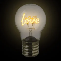 Xenos Kerstcadeaus|Led Lampen-Ledlamp love - 7x7x12 cm