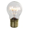 Xenos Led Lampen-Ledlampje kusje - oranje - ø7x12 cm