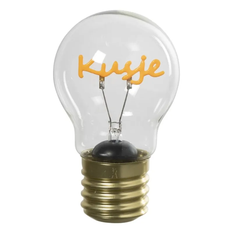Xenos Led Lampen-Ledlampje kusje - oranje - ø7x12 cm
