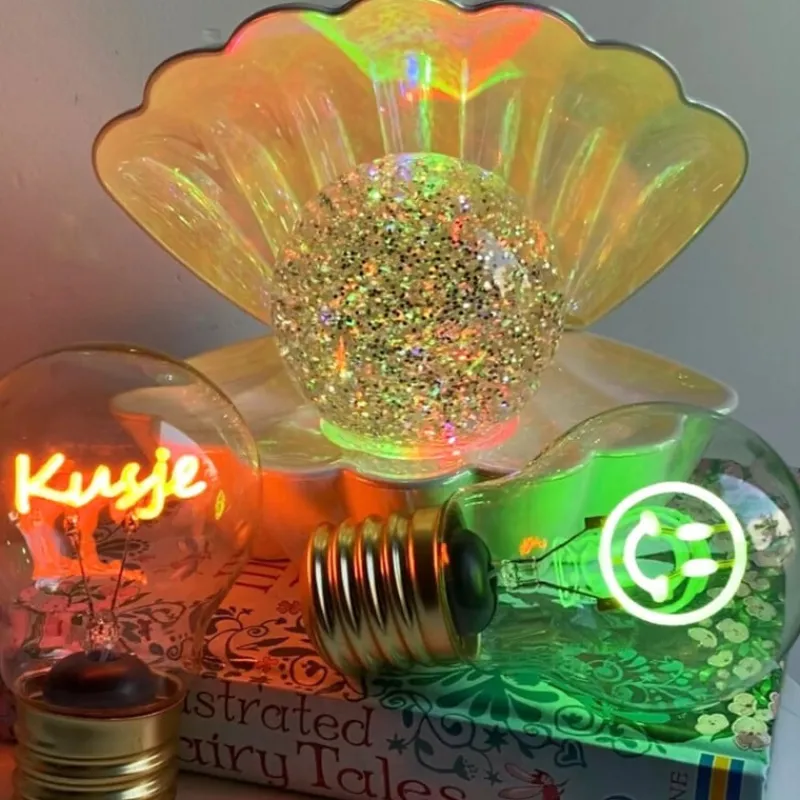 Xenos Led Lampen-Ledlampje kusje - oranje - ø7x12 cm