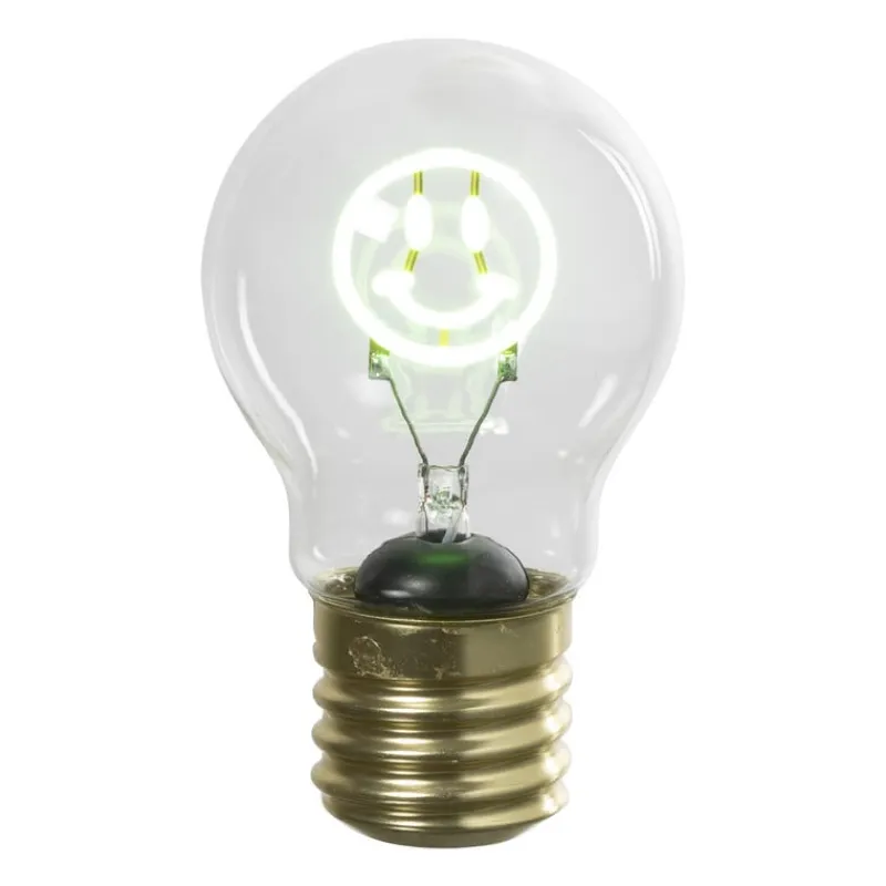 Xenos Led Lampen-Ledlampje smiley - groen - ø7x12 cm