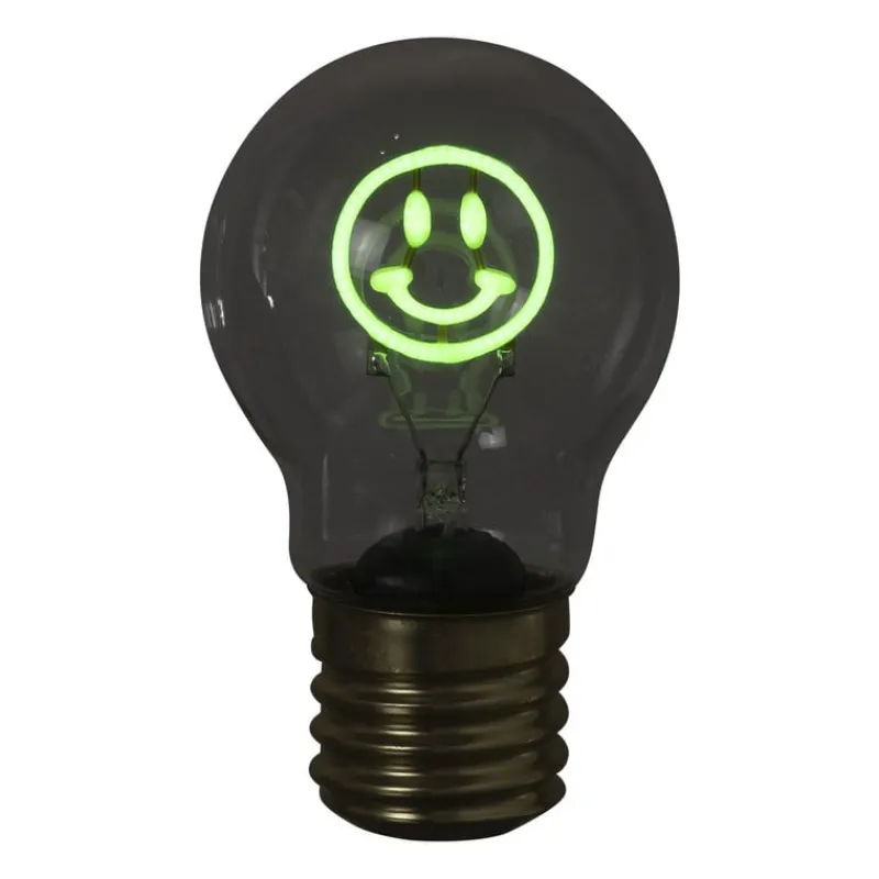 Xenos Led Lampen-Ledlampje smiley - groen - ø7x12 cm