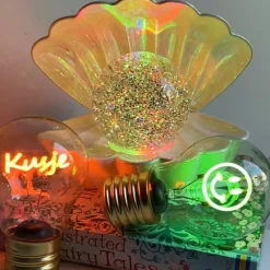 Xenos Led Lampen-Ledlampje smiley - groen - ø7x12 cm