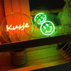 Xenos Led Lampen-Ledlampje smiley - groen - ø7x12 cm