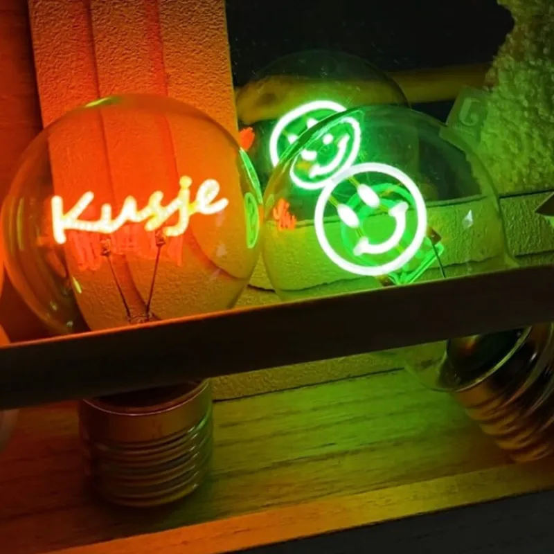 Xenos Led Lampen-Ledlampje smiley - groen - ø7x12 cm