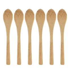 Xenos Lepels-Lepels bamboe - 13.5 cm - set van 6
