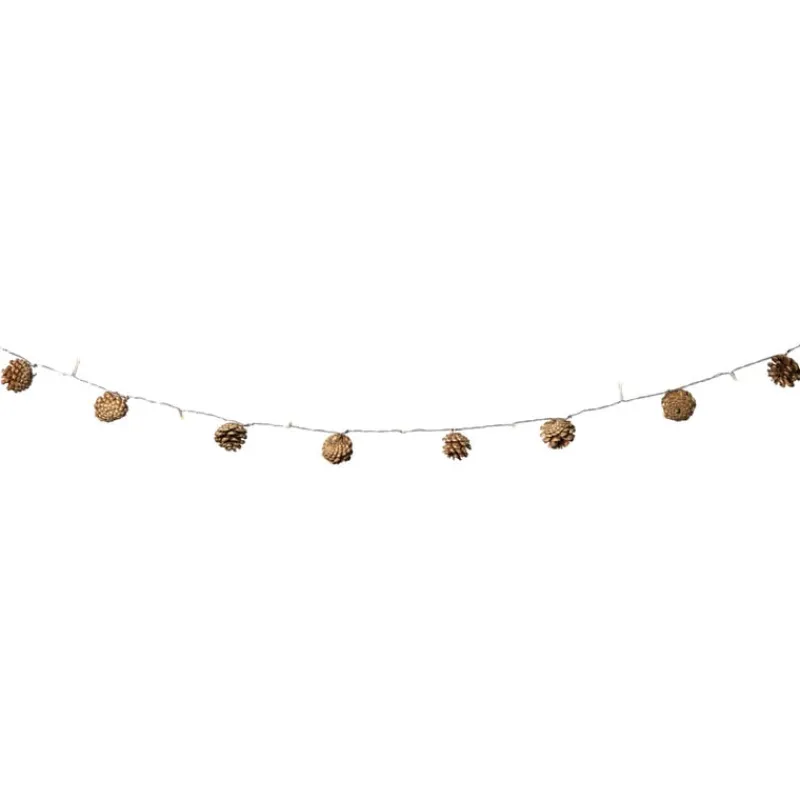 Xenos Lichtslingers-Lichtslinger dennenappels - bruin - 165 cm