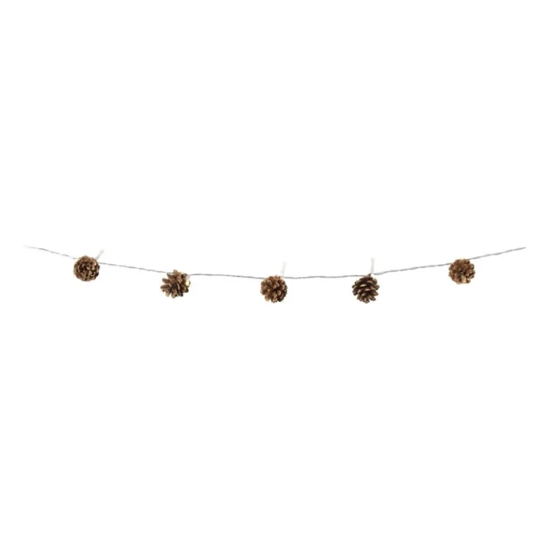 Xenos Lichtslingers-Lichtslinger dennenappels - bruin - 165 cm