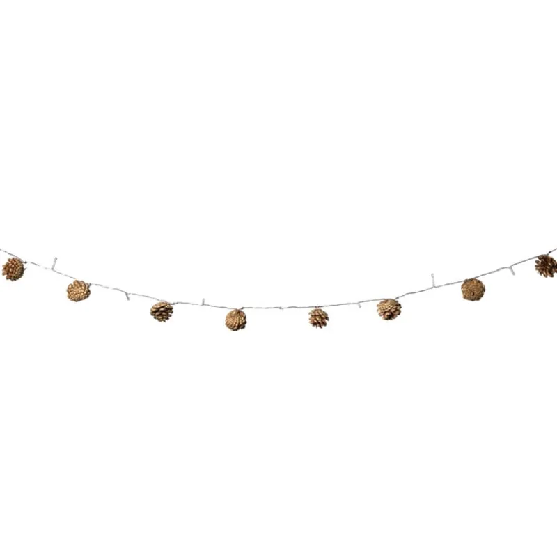 Xenos Lichtslingers-Lichtslinger dennenappels - bruin - 165 cm