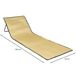 Xenos Strandaccessoires|Campingstoelen-Ligbed Miami - geel - 160x54 cm