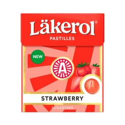 Xenos Snoep-Läkerol pastilles - aardbei - 25 gram