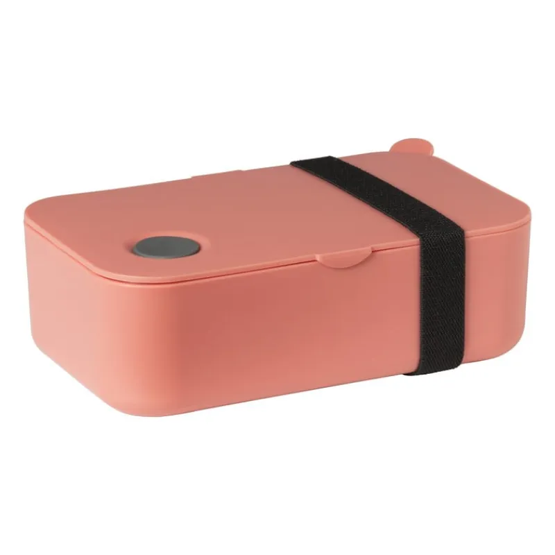 Xenos Broodtrommels-Lunchbox met elastiek - oranje - 1 liter