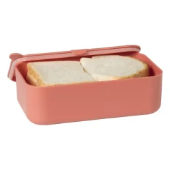 Xenos Broodtrommels-Lunchbox met elastiek - oranje - 1 liter