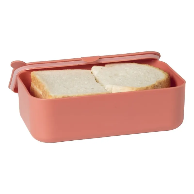 Xenos Broodtrommels-Lunchbox met elastiek - oranje - 1 liter