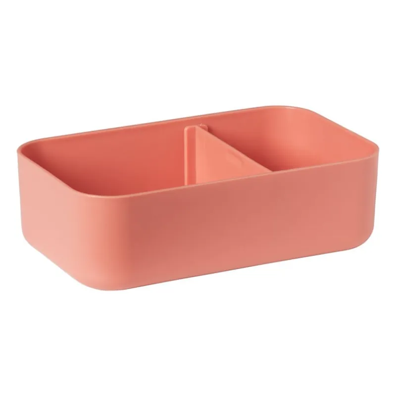 Xenos Broodtrommels-Lunchbox met elastiek - roze - 6.8x19x12 cm