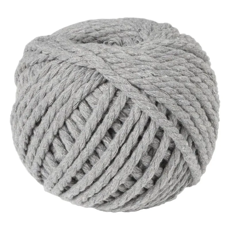 Xenos Garen-Macrame touw - grijs - 40 meter