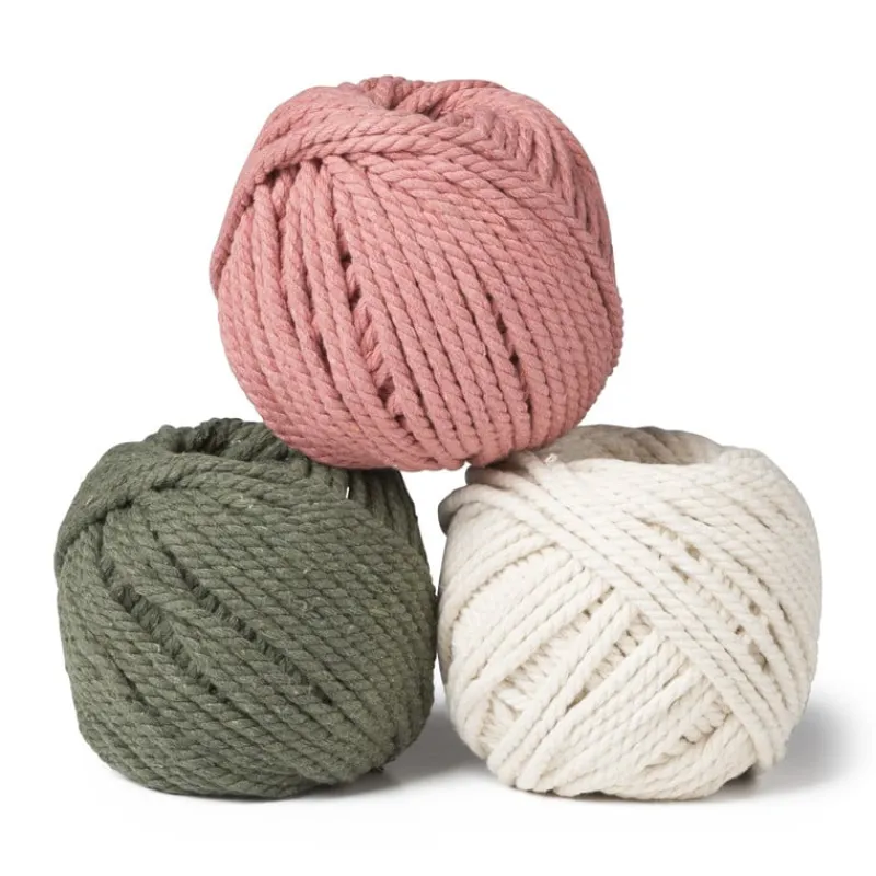 Xenos Garen|Knutselspullen-Macrame touw - groen - 40 meter