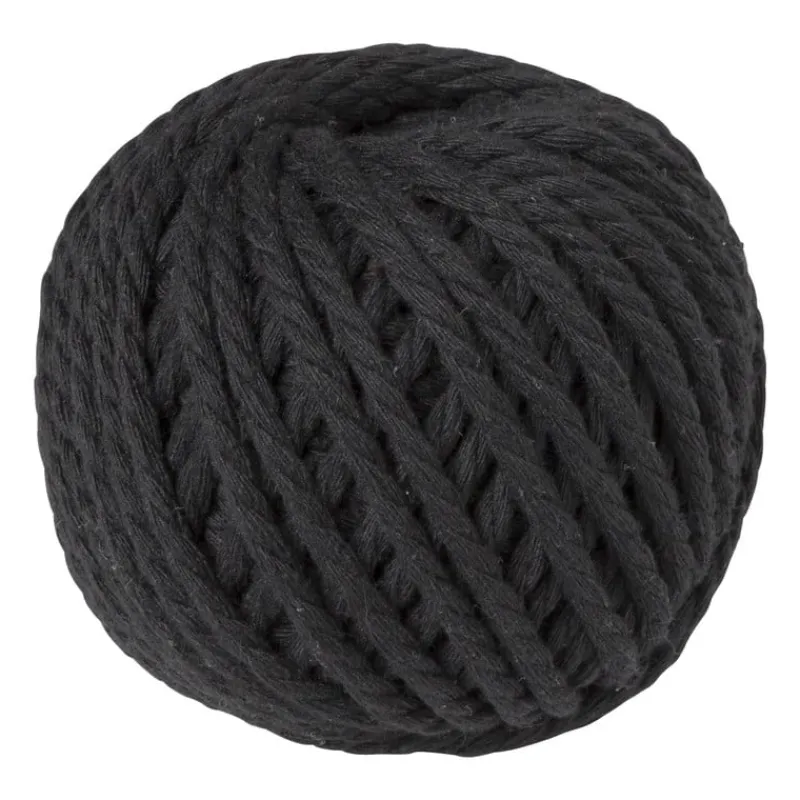 Xenos Garen-Macrame touw - zwart - 40 meter