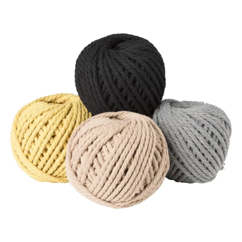 Xenos Garen-Macrame touw - zwart - 40 meter
