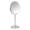 Xenos Badkamer Accessoires|Make-Up Spiegels-Make-up spiegel - chroom - ø16 x 36 cm