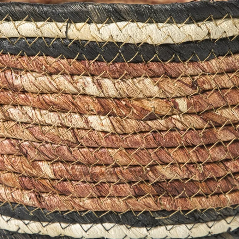 Xenos Manden|Manden-Mand gestreept - bruin/rood - ø23x15 cm