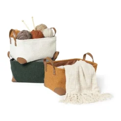 Xenos Manden|Manden-Mand boucle - bruin - 17x33x23 cm