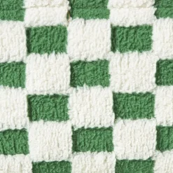 Xenos Manden|Manden-Mand checks groot - groen/wit - 15x36x26 cm