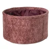 Xenos Manden|Manden-Mand chenille rond - rood - ø24x14 cm